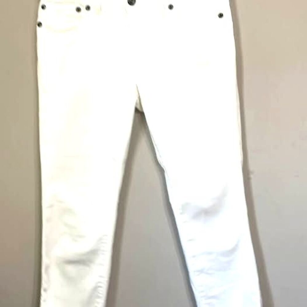 Free People Sz 30 white jeans side zippers